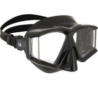 CRESSI Horizon Mask Black/Black - Máscara Unisex para Buceo y Snorkeling Equipada con 4 Lentes Templadas Separadas para una Visión Panorámica sin Interrupciones, Negro/Negro