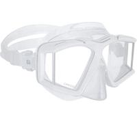 CRESSI Horizon Mask Clear/White- Máscara Unisex para Buceo y Snorkeling Equipada con 4 Lentes Templadas Separadas para una Visión Panorámica sin Interrupciones, Transparente/Blanco