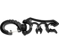 Cressi Hose Holder Clip 3 Black - Portalatiguillos Giratorio Polivalente para Tres Latiguillos de Diferentes Diámetros, Negro, Talla Única, Unisex