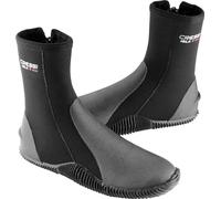 Cressi Isla Botas de Buceo con Suela y Cremallera, 5mm, Unisex Adulto, Black/Logo Rojo, XL