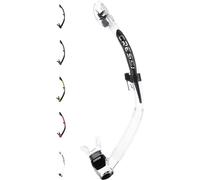 Cressi Itaca Ultra Dry Tubo seco para Buceo y Snorkel, Unisex-Adult, Transparente/Negro, Talla única