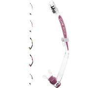 Cressi Itaca Ultra Dry Tubo seco para Buceo y Snorkel, Unisex-Adult, Transparente/Rosa, Talla única