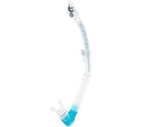 CRESSI Itaca Ultra Tubo Snorkel Dry para Buceo Apnea Snorkeling, Unisex-Adult, Transparente/Azul Marino, Talla única