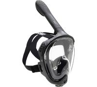 CRESSI Java Full Face Mask Black/Black S/M - Máscara Integral para Snorkeling, Lente Ultra Clara Antivaho, 100% Silicona, Tubo Seco con Válvulas de Seguridad, Negro/Negro, S/M