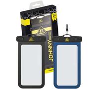 CRESSI Johnny Phone Case Bundle 2 Fundas Duras Impermeables para Móvil, Unisex-Adult, Negro/Azul