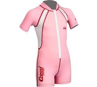 Cressi Shorty Kid Monoshort Infantil en Neopreno de 1.5/2mm, Unisex niños, Mangas Cortas-Rosa/Blanco, L (4 Años)