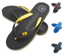 CRESSI Leaf Flip Flop - Chanclas Unisex para Playa y Piscina, Negro/Amarillo, 39/40