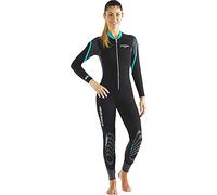 Cressi Lei Monopieza para Mujer en Neopreno de 2.5 mm para Aguas Cálidas, Negro/Gris/Aguamarina, XL/5