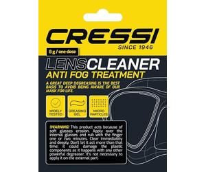 Cressi Lens Cleaning Cloth - Paño desengrasante monodosis, Muy Potente para Eliminar la Grasa y Las siliconas de Las Lentes de Las máscaras de Buceo, Blanco, 8 g, Unisex