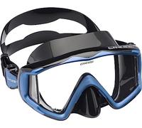 CRESSI Liberty 3 Windows Máscara de Snorkeling/Buceo, Adultos Unisex, Negro/Azul/Plata, Un tamaño