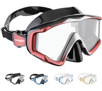 Cressi Liberty 3 Windows Mask Black SIL. Red/Silver
