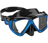 Cressi Liberty Quattro Mask Máscara de Buceo, Apnea y Snorkel, Unisex-Adult, Negro/Zafiro, Talla única