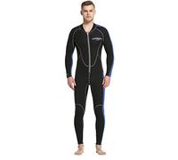 Cressi Lido Man Monopiece Wetsuit 2mm - Monopieza Hombre para Aguas cálidas en Neopreno de 2 mm High Stretch - Negro/Azul