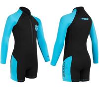 Cressi Little Shark Shorty Wetsuit Black/Blue 2mm L. Sleeve 13/14