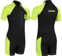 Cressi Little Shark - Traje corto de 2 mm para niños, unisex, de manga corta, con protección térmica y UV, para natación, esnórquel y deportes acuáticos, con cremallera frontal desde 1946