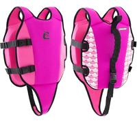 CRESSI Little Turtle Neoprene Swim Vest - Chaleco de Natación para Niños Equipado con Dos Asas - Una Ayuda Excelente para Flotar y Mantener el Equilibrio en el Agua - Lila/Rosa M - 3/6 Años