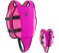 CRESSI Little Turtle Neoprene Swim Vest - Chaleco de Natación para Niños Equipado con Dos Asas - Una Ayuda Excelente para Flotar y Mantener el Equilibrio en el Agua - Lila/Rosa S - 2/3 Años
