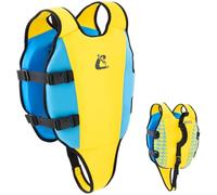CRESSI Little Turtle Neoprene Swim Vest - Chaleco de Natación para Niños Equipado con Dos Asas - Una Ayuda Excelente para Flotar y Mantener el Equilibrio en el Agua - Amarillo/Azul M - 3/6 Años