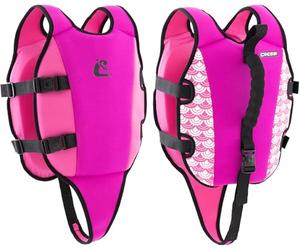 CRESSI Little Turtle Neoprene Swim Vest - Chaleco de Natación para Niños Equipado con Dos Asas - Una Ayuda Excelente para Flotar y Mantener el Equilibrio en el Agua - Lila/Rosa S - 2/3 Años