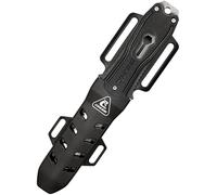 Cressi Lizard Knife Cuchillo de Buceo, Unisex-Adult, Negro/Plata, Hoja de 10,5 cm