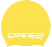 CRESSI Loira Long Hair Swim Cap Gorro de Natación, Unisex-Adult, Amarillo/Blanco, L