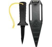 CRESSI Mamba Knife - Cuchillo de Buceo para Adultos, Diseño fino y afilado, Hoja de doble filo liso/dentado de 7 cm, Funda con Cordón/Cierre de Seguridad