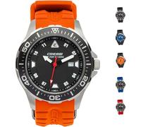Cressi Manta Reloj Submarino, Unisex Adulto, Plata/Negro/Naranja, Talla única