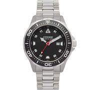 Cressi Manta Watch Reloj Submarino, Unisex Adulto, Plata/Negro/Correa de Acero INOX, Uni