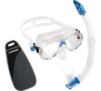 Cressi Marea VIP Conjunto Combo Snorkel, Unisex Adulto, Transparente/Azul, Talla única