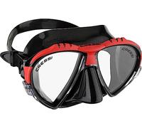 Cressi Matrix Mask - Máscara de Buceo y Snorkeling, Unisex Adulto, Negro/Rojo