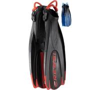 CRESSI Maui Fins DIV-Cen Aletas, Unisex-Adult, Negro/Rojo (Dive Center), S/M (38/41 EU)