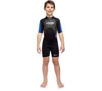 Cressi Med X Jr Wetsuit 2.5mm Traje de Neopreno Corto, Hombre, Negro/Azul/Plata, XL (Años 14/15)