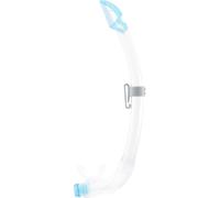 Cressi Mexico Pro Snorkel Transparente/Aguamarina - Tubo Snorkel con Deflector y Válvula de Descarga Elíptica de Silicona, Ideal para Buceo Apnea y Snorkeling, Talla Única Unisex