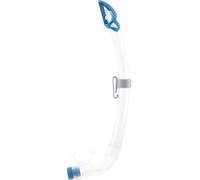 Cressi Mexico Pro Snorkel Transparente/Azul Claro - Tubo Snorkel con Deflector y Válvula de Descarga Elíptica de Silicona, Ideal para Buceo Apnea y Snorkeling, Talla Única Unisex