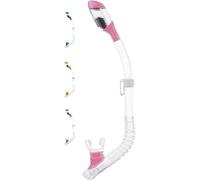 Cressi Minidry Snorkel - Tubo de Snorkel para Niños, Unisex-Youth, Transparente/Rosa