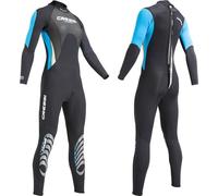 Cressi Morea Lady Monopiece Wetsuit 3mm Traje de Buceo Neopreno, Mujer, Negro/Turquesa/Plata, XL/5