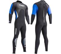 Cressi Morea Man Monopiece Wetsuit 3mm Traje de Buceo Neopreno para los Hombres, Negro/Azul/Plata, XL/5