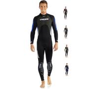 Cressi Morea Man Monopiece Wetsuit 3mm Traje de Buceo Neopreno para los Hombres, Negro/Azul, S