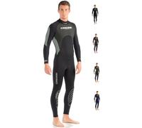 Cressi Morea Man Monopiece Wetsuit 3mm Traje de Buceo Neopreno para los Hombres, Negro/Plata, S