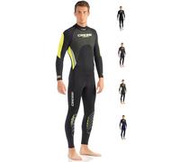 Cressi Morea Man Wetsuit Full 3mm Traje de Neopreno de una Pieza para Hombre, Men's, Negro/Amarillo, XXXXL/8