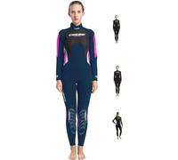 Cressi Morea Lady Monopiece Wetsuit 3mm Traje de Buceo Neopreno, Mujer, Rosa / azul / plata, L/4