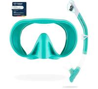 CRESSI Musa & Scilla Aqua Green - Conjunto de Máscara Musa y Tubo Scilla Ideal para Snorkeling, Verde Agua, Talla Única, Adultes
