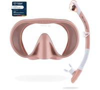 CRESSI Musa & Scilla Rose Gold - Conjunto de Máscara Musa y Tubo Scilla Ideal para Snorkeling, Oro Rosa, Talla Única, Adultes