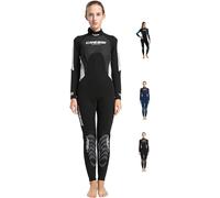 Cressi Morea Lady Monopiece Wetsuit 3mm Traje de Buceo Neopreno, Women's, Negro/Gris/Plata, XXXL/7