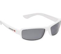 Cressi Ninja Sunglasses Gafas Polarizadas para Deportes con una Protección 100% UV, Adultos unisex, Blanco-Lentes Ahumadas, Un Tamaño