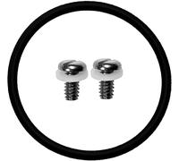 Cressi O- Ring + Case Back Screws Watch Style Computer Junta tórica + Tornillos de la Carcasa, Unisex-Adult, Negro/Plata, Talla ÚNICA