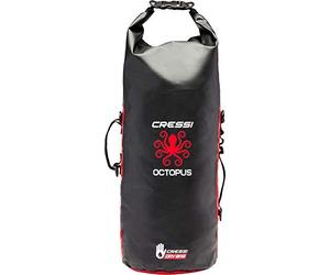 Cressi Octopus Mochila Impermeable 30L Rolltop Bolsa Estanca PVC para Viaje Senderismo Ciclismo Surf Buceo Camping, Backpack Outdoor Deportivo con Tirantes Acolchados y Asa Lateral