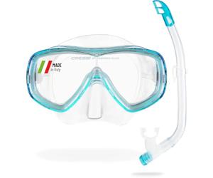 Cressi Ondina & Top - Gafas Ondina y Tubo Top para Niños 7/13 Años Aguamarina