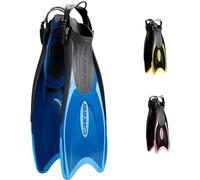 Cressi Palau Fins - Aletas Largas Ajustables Adultos para Bucear y Nadar, Azul/Azul Claro Aletas Largas, L/XL (44/47)