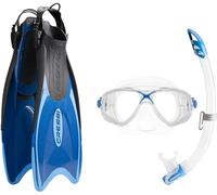 Cressi Palau Marea - Pack de Snorkel Unisex, Color Azul/Azul Claro, Talla L/XL (44/47)